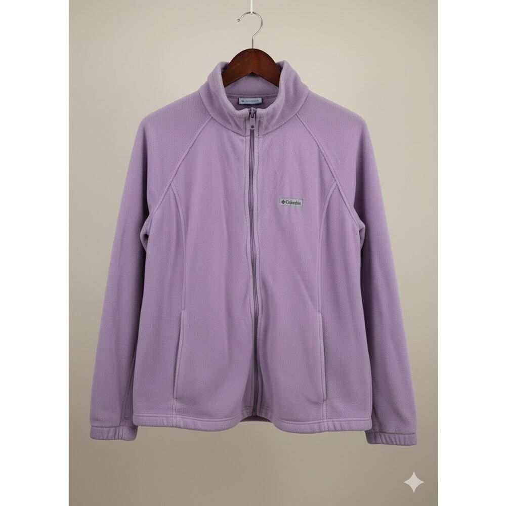Columbia Women’s Lavender Fleece Lined Zipper Pockets Coat Jacket 2X Plus